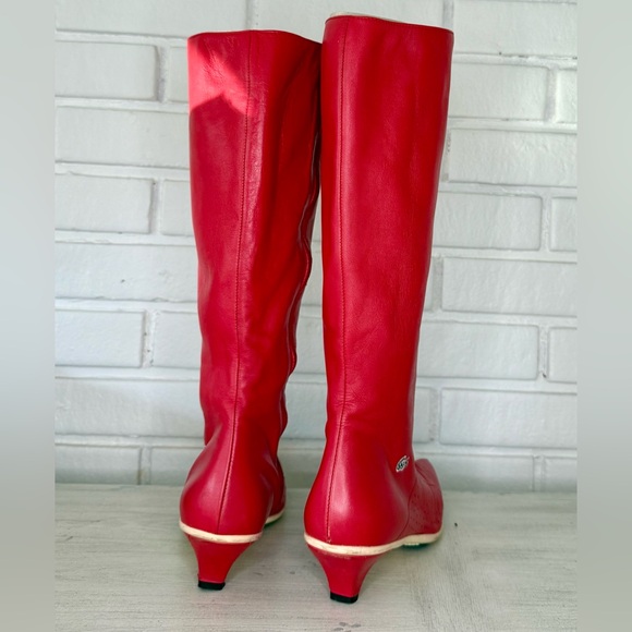 Vintage Lacoste Holly Leather Boots – Flamme/White, Size 7 (Fits Like 7.5–8) - Picture 8 of 12